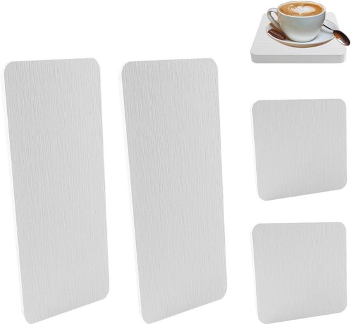 Set van 4 Waterabsorberende Steen, Antislip, Sneldrogend, Diatomiet Mondspoelbekers, Ideaal voor Wasbak, Sponsen, Zeep en Cosmetica