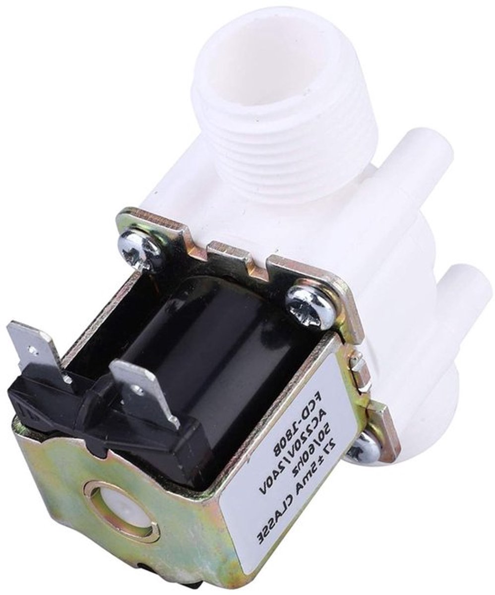 Elektrische Solenoidklep G1/2 NC - Plastic Normaal Gesloten Waterinlaatklep (AC220-240V) voor Efficiënte Vloeistofregulatie