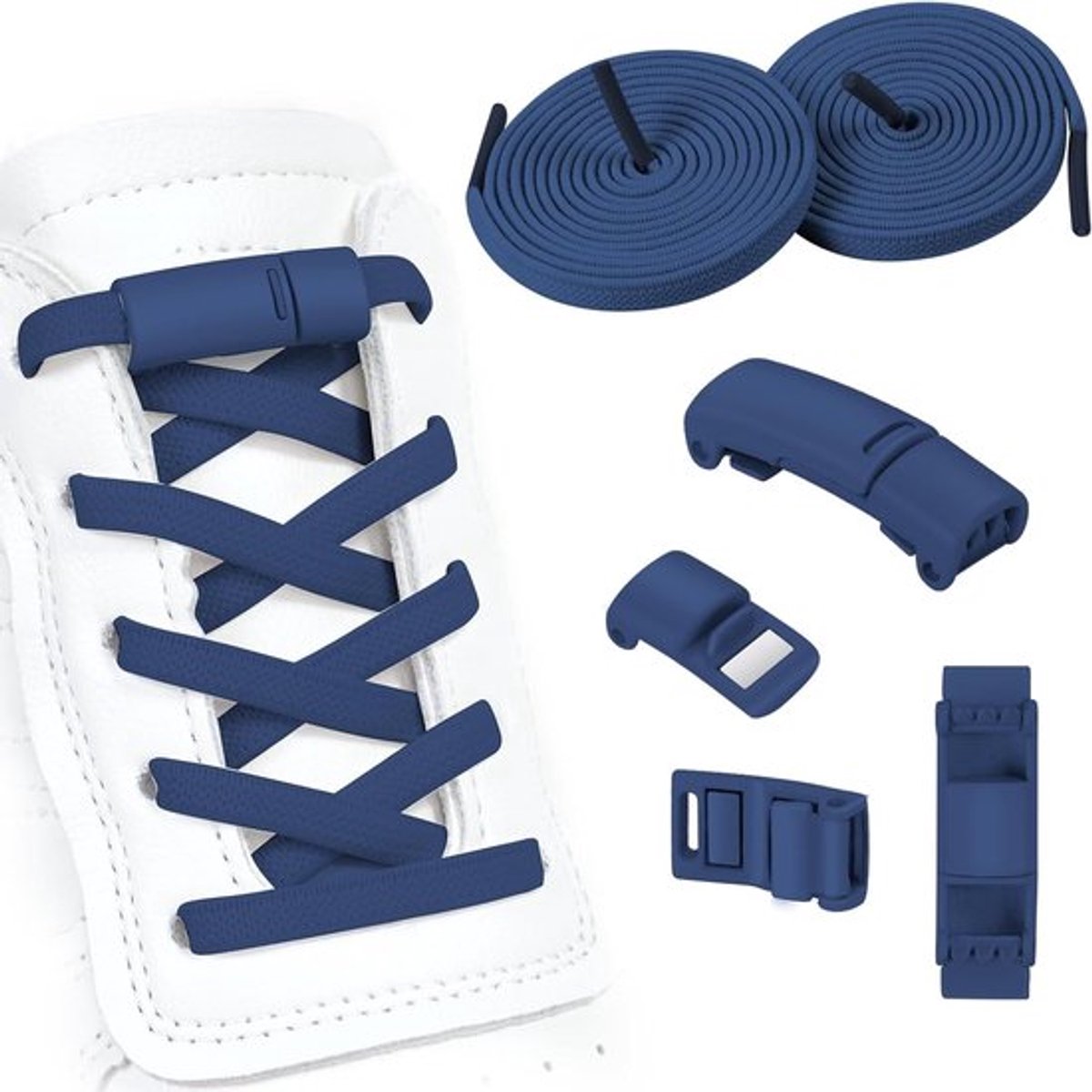 Elastische veters met magneetsluiting voor sport- en vrijetijdsschoenen, knooploos en verstelbaar, ideaal voor kinderen en volwassenen, van rubber