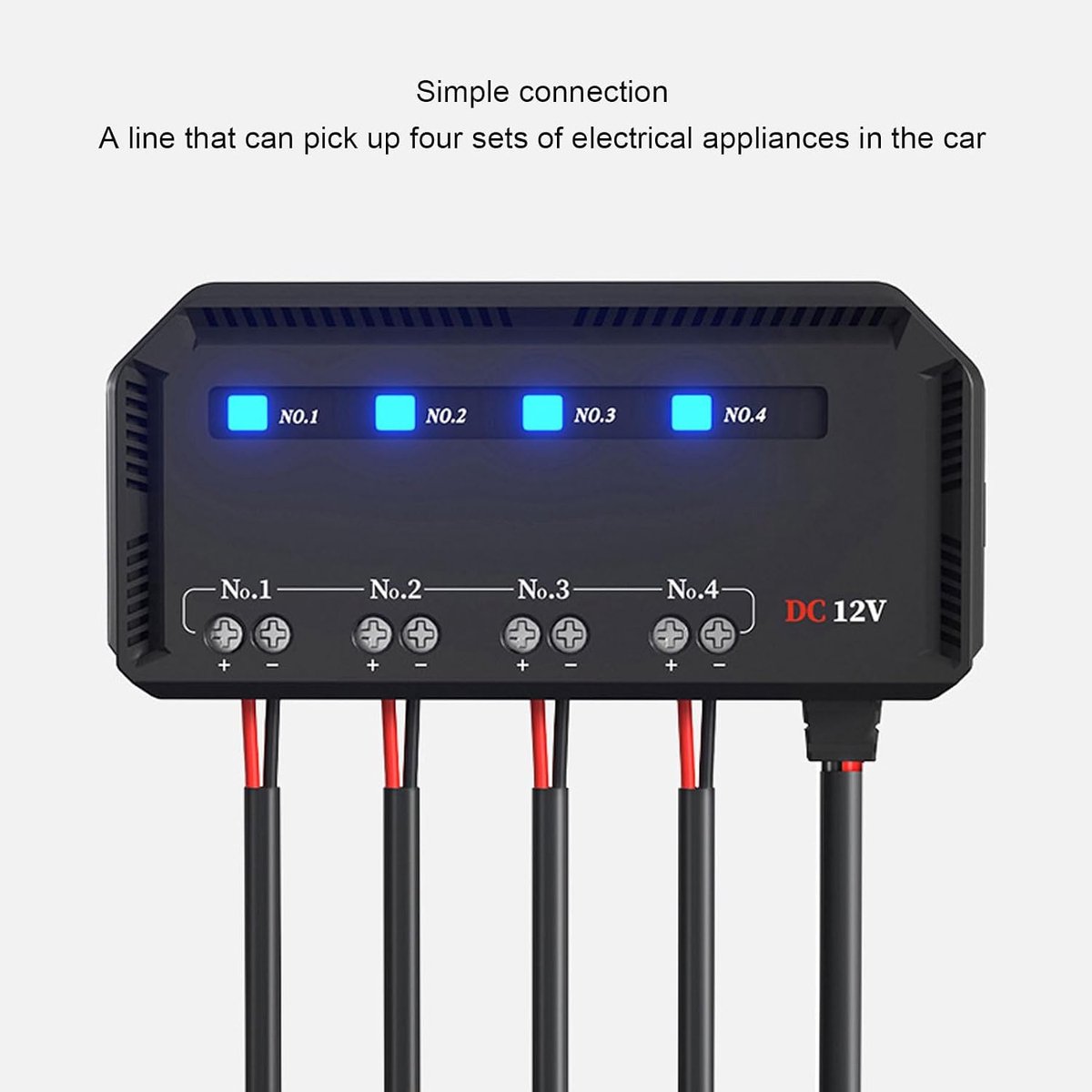 SnelShoppen - 12V Motorfiets Fuse Box met LED Indicator, Universele Hoge Vermogen Fuser en Relaisdoos voor Auto, Motoren en Elektrische Voertuigen