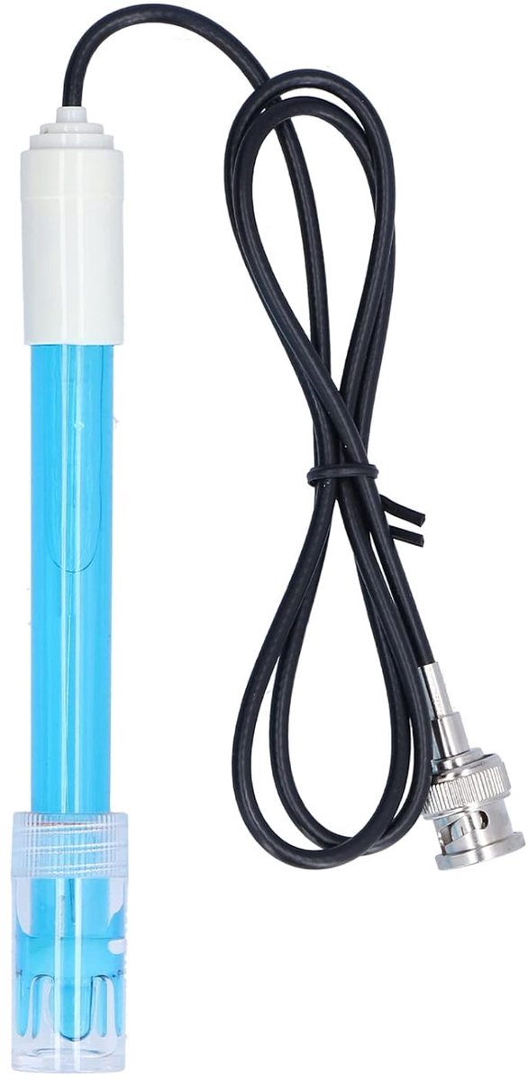 SnelShoppen - pH Probe PH201 - Draagbare pH Meter met BNC Elektrode - Meetbereik 0-60°C - Ideaal voor Aquarium, Hydroponics en Chemische Industrie