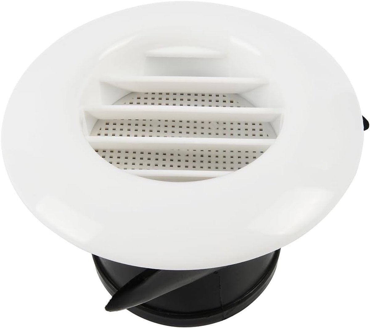 SnelShoppen - Circle Air Vent Grille Cover - Mini ABS Plastic Luchtrooster Rond Wandventilatie 125mm Wit voor Thuisgebruik