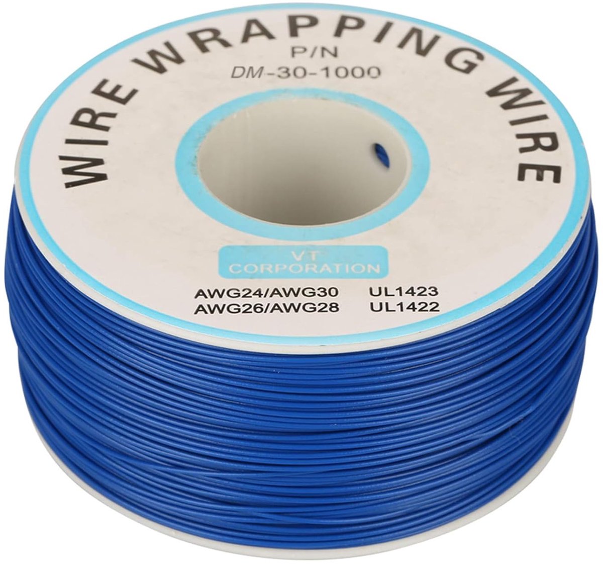 SnelShoppen - 30 AWG 0.2 mm² 0.25 mm Elektrische Kabel Geisoleerd met Siliconen Tinnen Koperdraad 200 m Blauw voor Laptops Moederborden LCD Displays