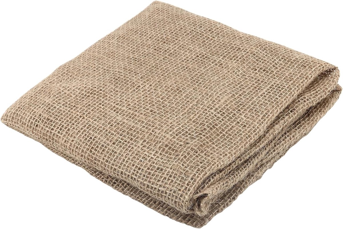 SnelShoppen - Jute Stof Rol 104cm x 90cm, Natuurlijk Jute voor Decoraties, Bruiloften, Tafellaken, Creatief, Rustieke Feestdecoratie