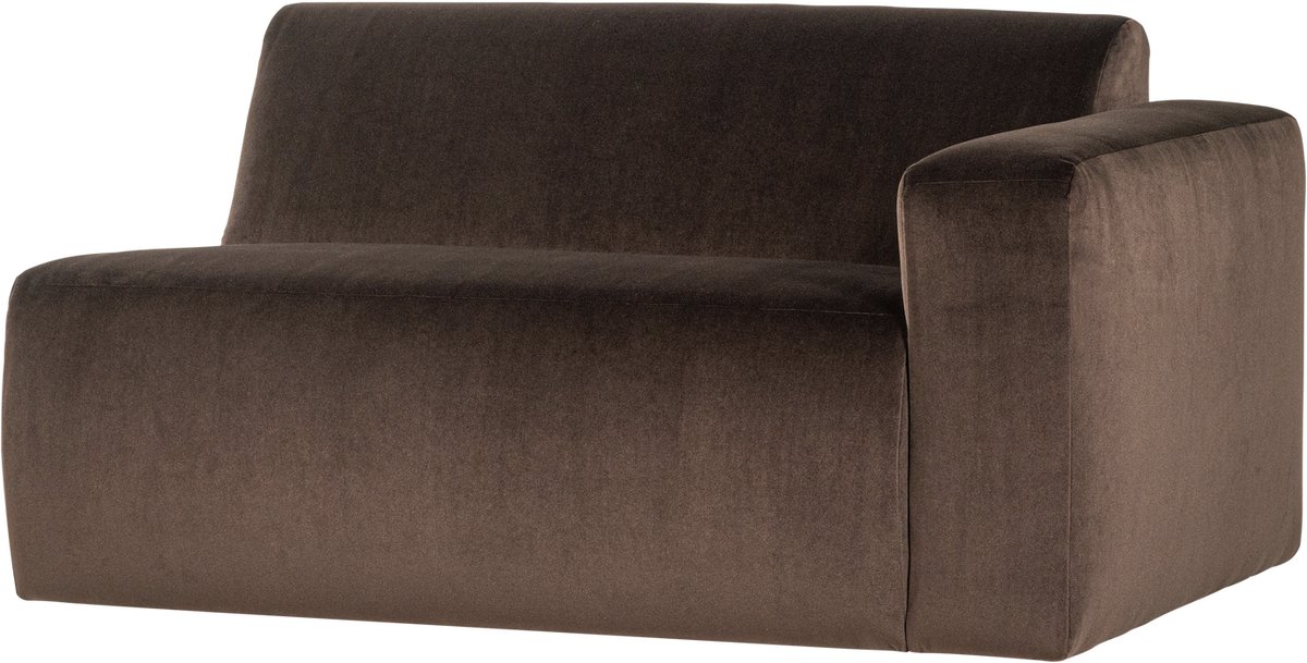 WOOOD Mojo Base 1,5-zits Bank Arm Rechts - Velvet - Bruin - 74x145x97