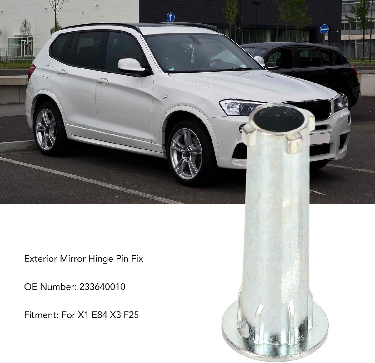 SnelShoppen - Buitenste spiegel scharnierpen 233640010, Sterke en betrouwbare spiegel bevestiging voor X1 E84 X3 F25, duurzame stabiliteit, eenvoudig