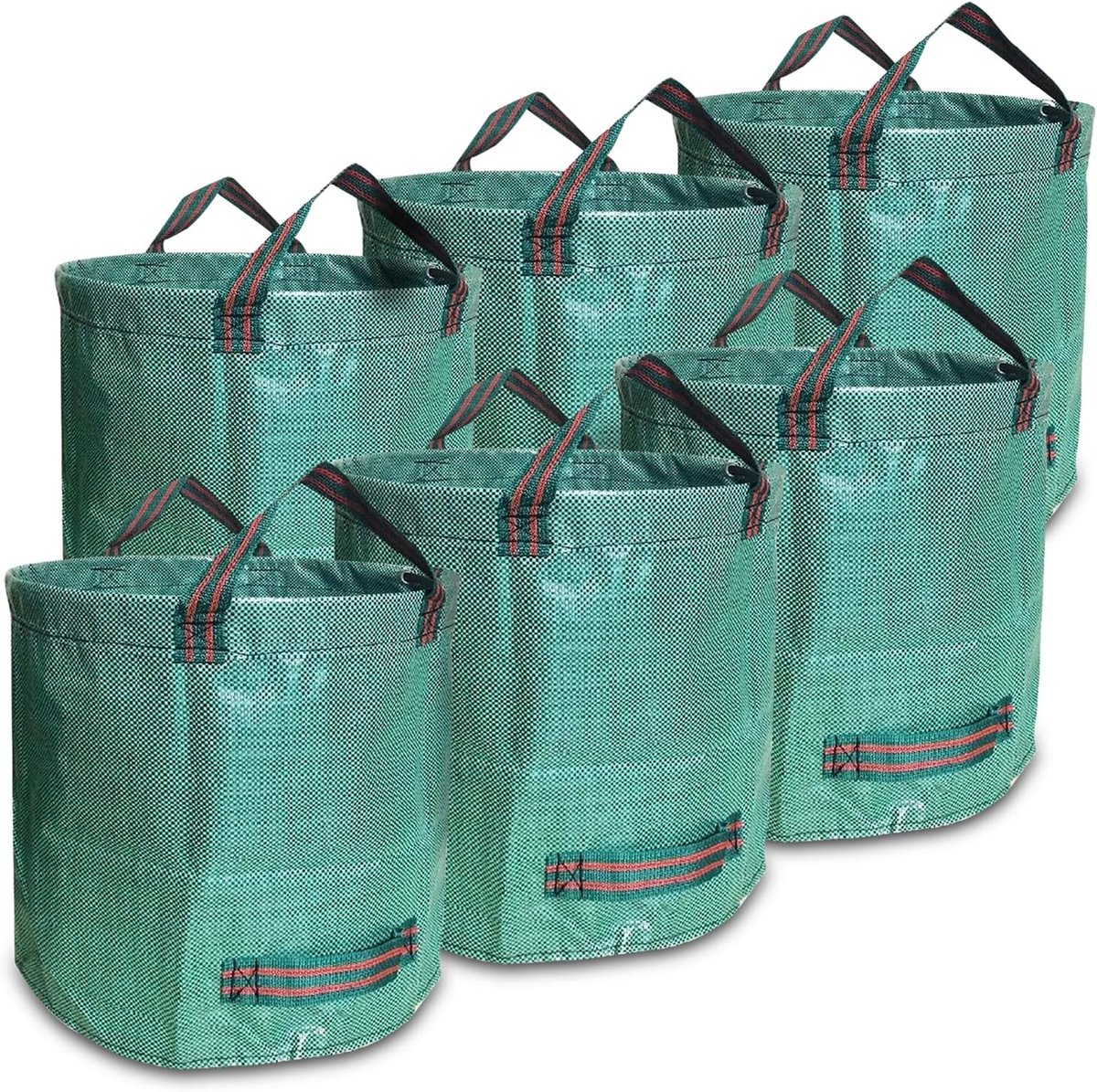 SnelShoppen - Set van 6 x 272 liter Tuinafvalzakken, Stevige Tuinafvalzakken van Robuust Polypropyleen, Duurzaam en Waterafstotend, Ideaal voor Tuin,