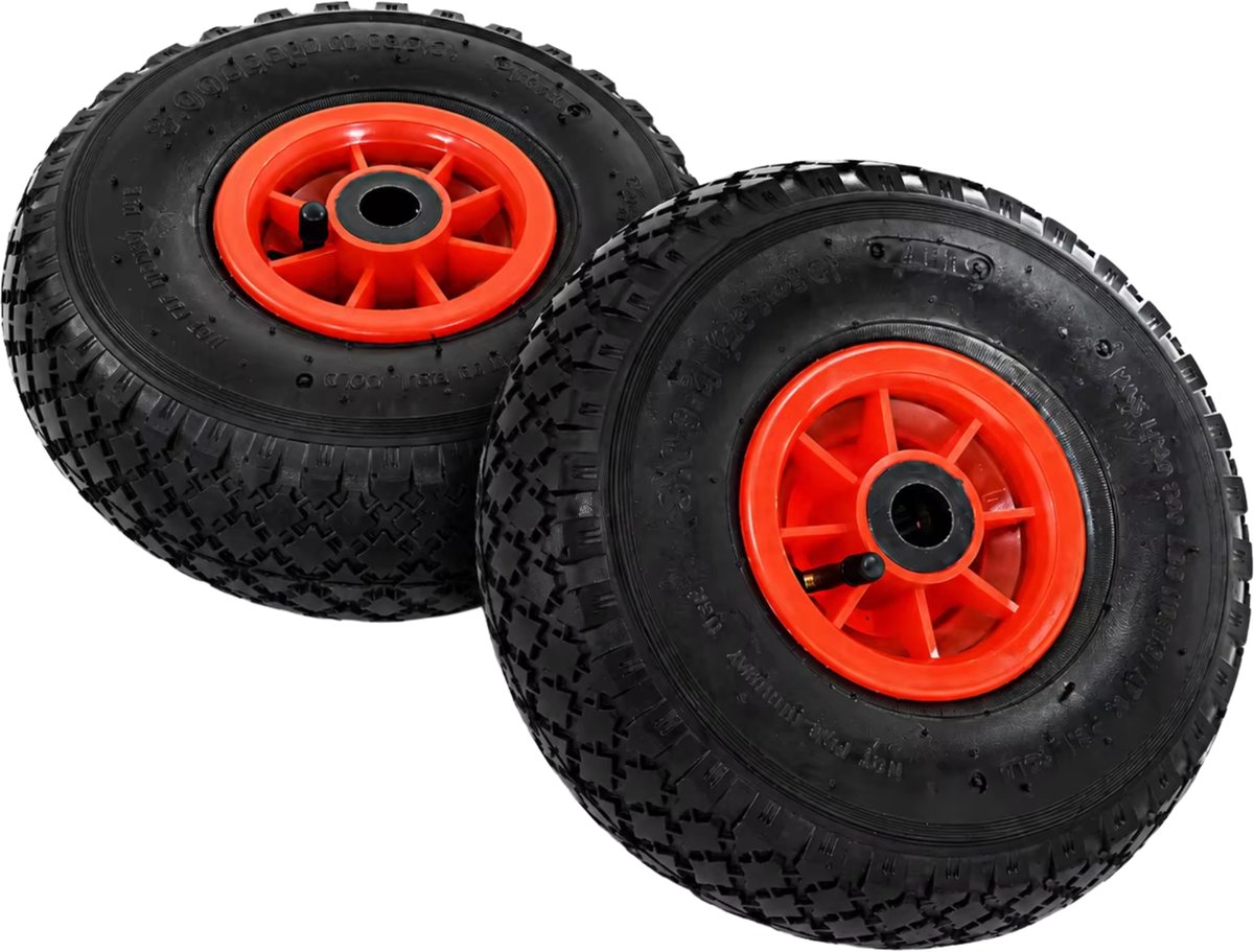 Zakkarwielen 2 Stuks 3.00-4 245 x 82 – Universele Vervangingsset - Slijtvast & Duurzaam