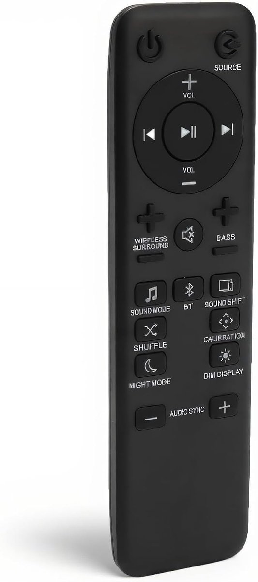 Afstandsbediening voor soundbar - vervangende luidsprekers afstandsbediening - ergonomisch ontwerp - ShopVlot