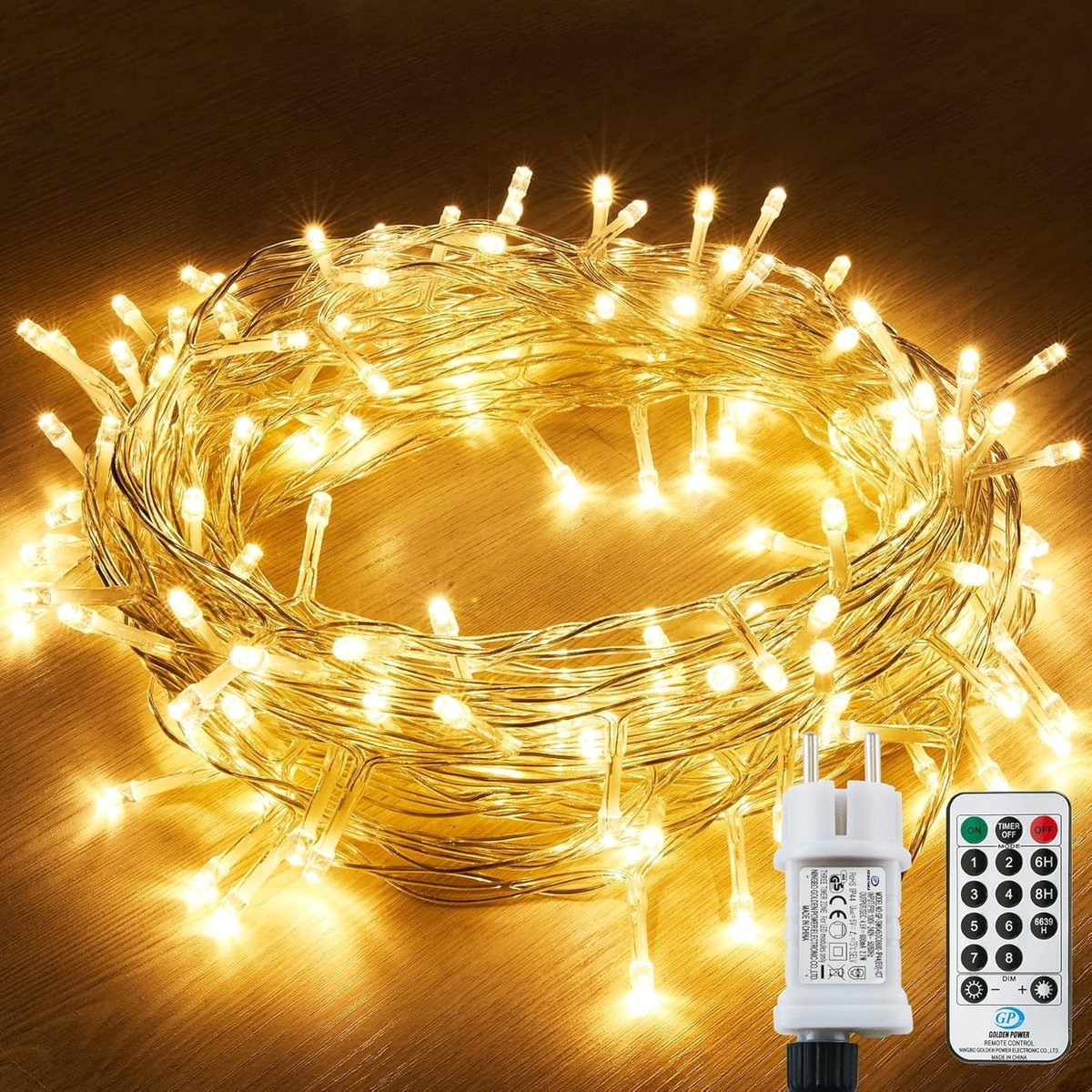 Lichtsnoer met 120 LEDs - Waterdicht - 15 m - Met Afstandsbediening - Voor Buiten en Binnen