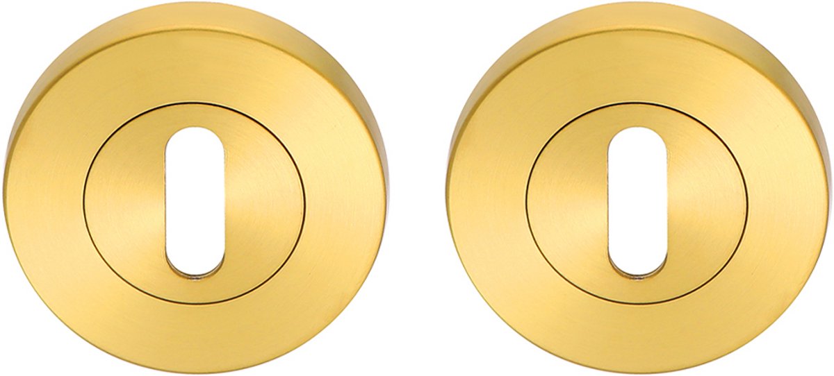Sleutelrozet rond 53,5x8,5 mm geborsteld messing PVD gecoat