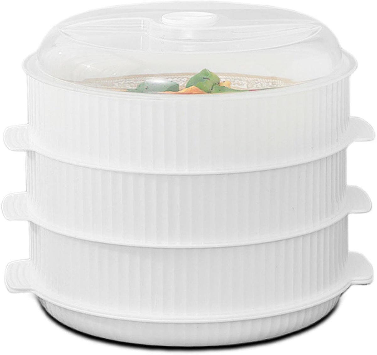 Solidchoice - 3-Laags Stoomkoker voor Magnetron met 8 Liter Capaciteit