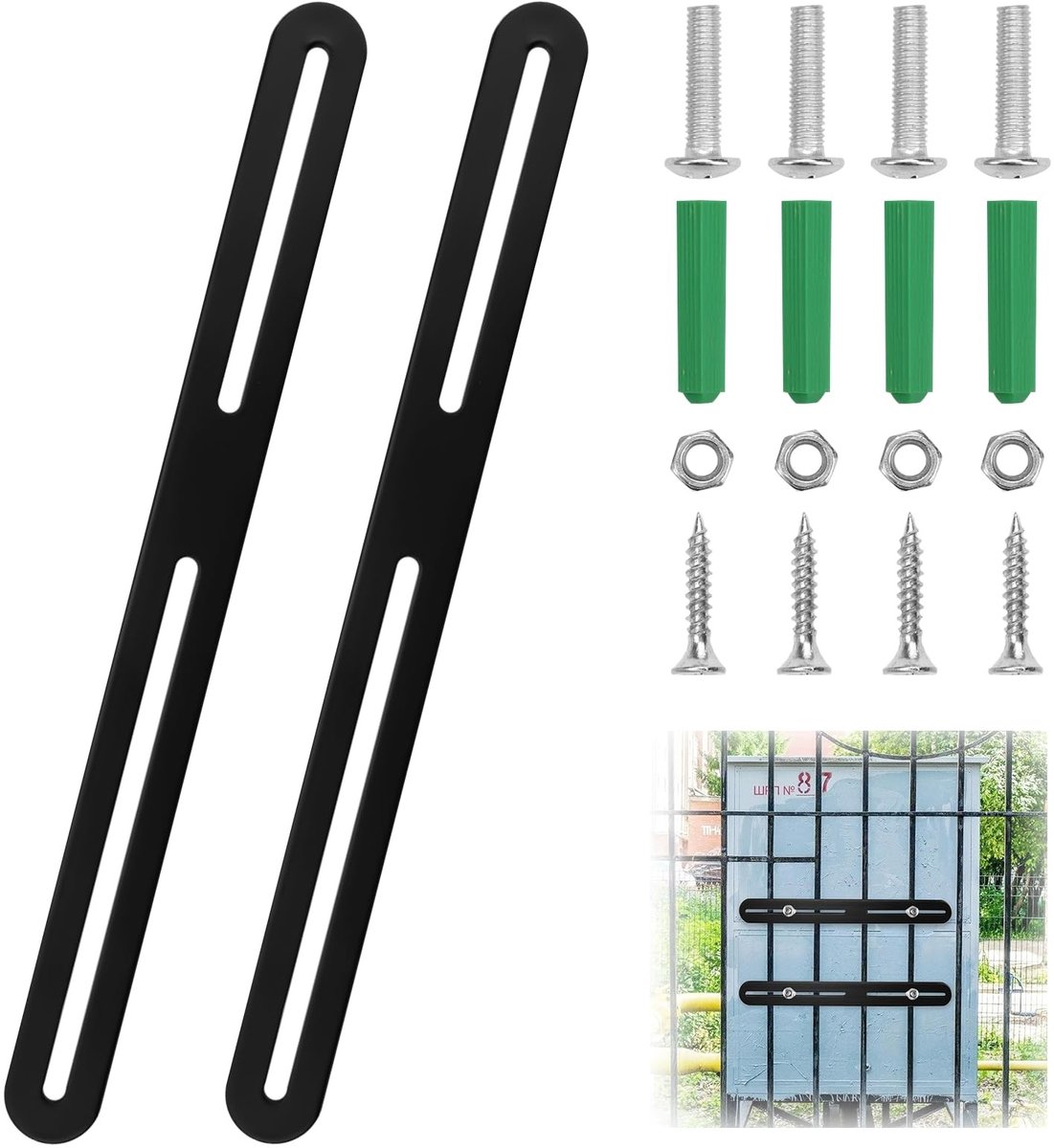 Solidchoice - Hekbevestigingsset voor Brievenbus Roestvrij Staal 280 x 24 mm