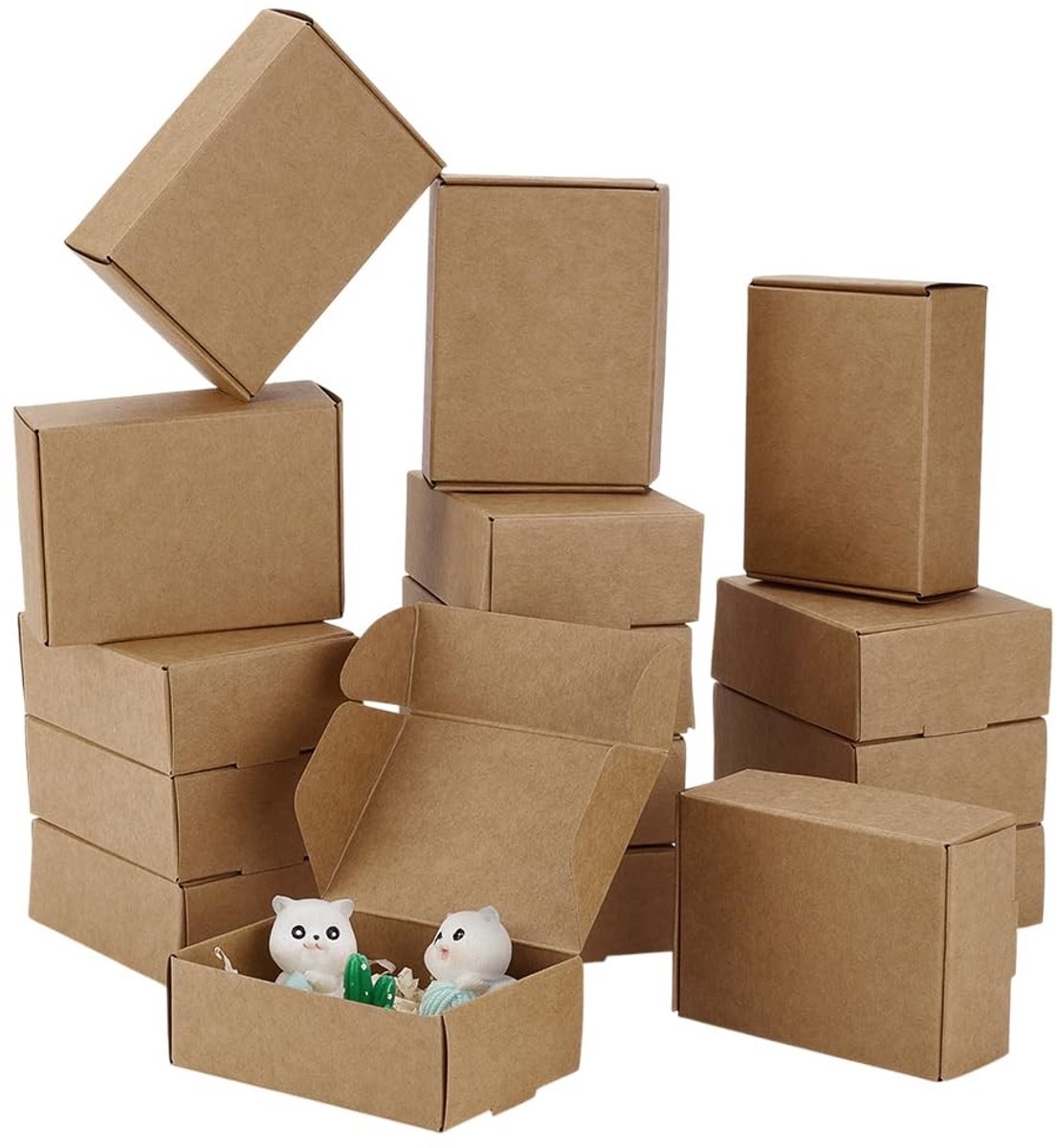 Solidchoice - Set van 20 Bruine Cadeauboxen van Karton