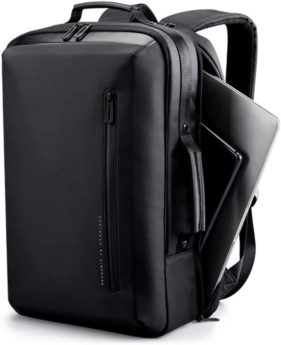 Home&Garden Laptoptas Heren 15,6 inch – Zwarte 3-in-1 Rugzak, Aktetas & Schoudertas – USB-aansluiting – Waterafstotend - ShopVlot