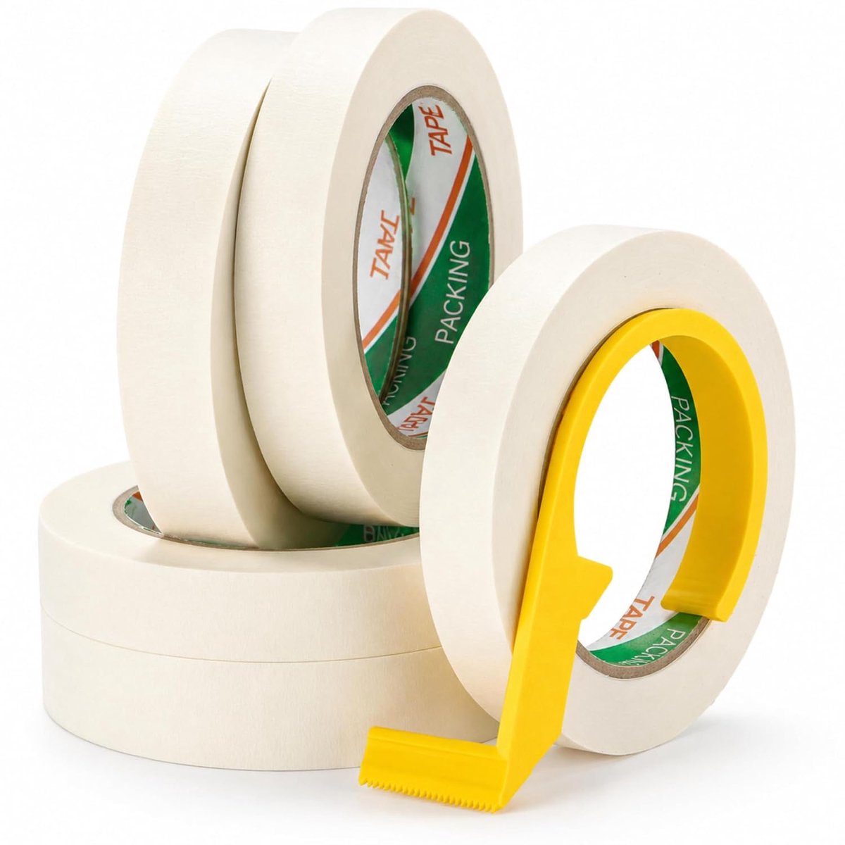 Afplaktape met Snijder, 5 Rollen, 25 mm & 18 mm - ShopVlot