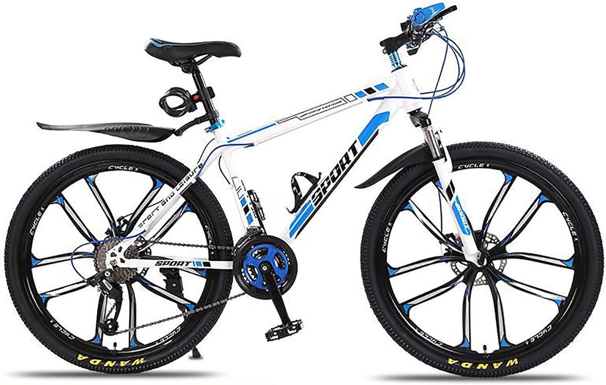 26 inch mountainbike, verende vork stalen frame grip shifter en dubbele handremmen meerdere kleuren dubbele - ShopVlot