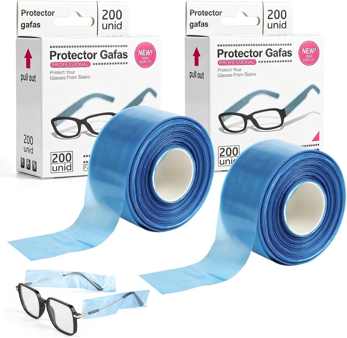 400 stuks wegwerp-brillenpootbescherming, chemicaliënbestendige brilpootafdekking, universeel passende - ShopVlot