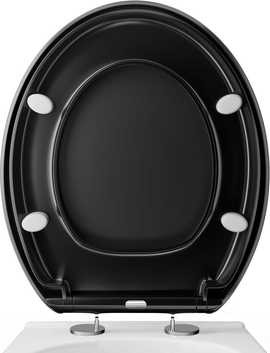 Toiletbril softclose, softclose wc-bril met snelsluiting voor eenvoudige reiniging, standaard toiletbril O-vorm - ShopVlot