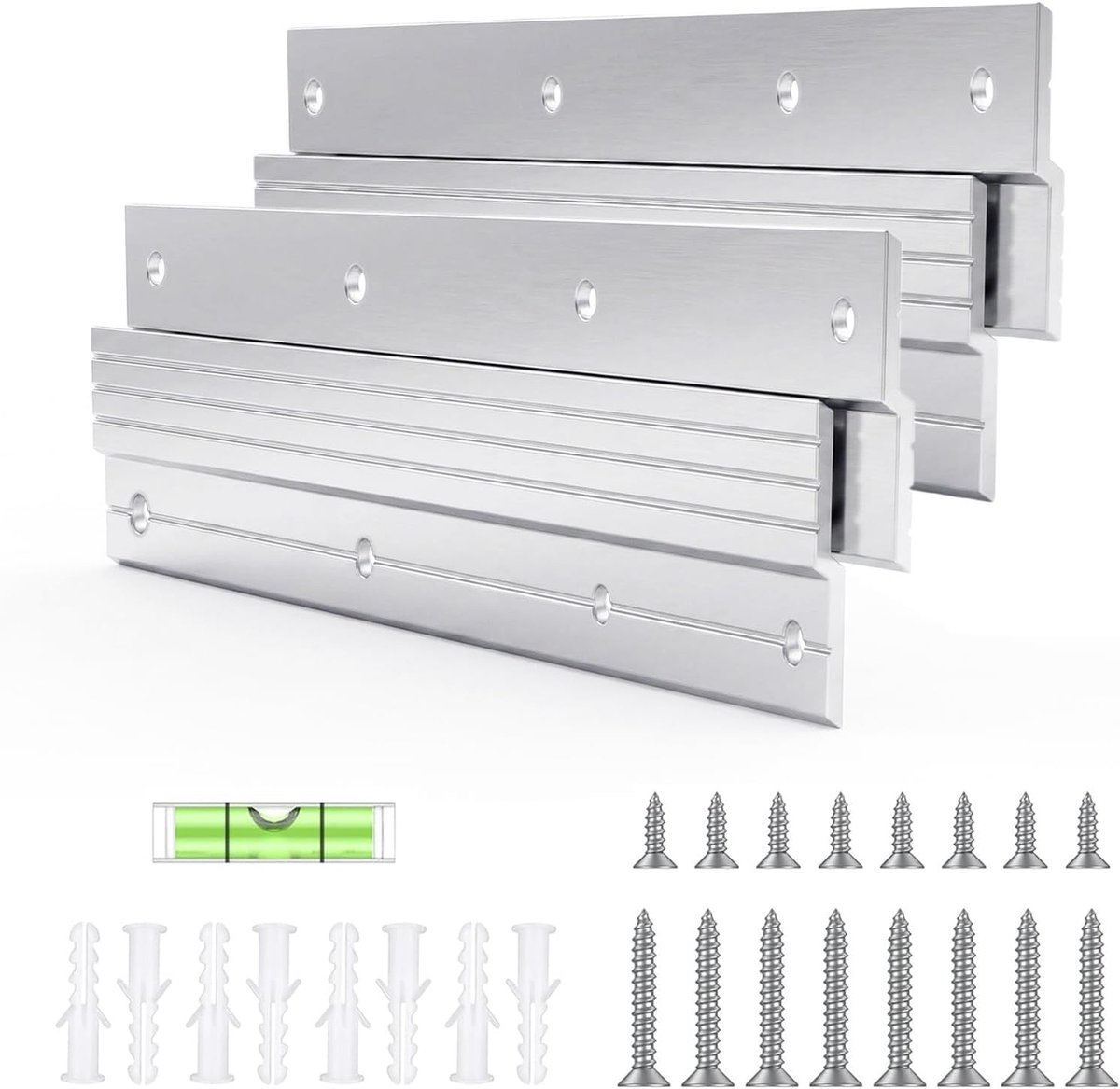 2 Pairs Z Clamps for Hanging Heavy Duty Photo Hanger Hardware Kit Interlocking Wall Mount Holder Set, for Hanging - ShopVlot