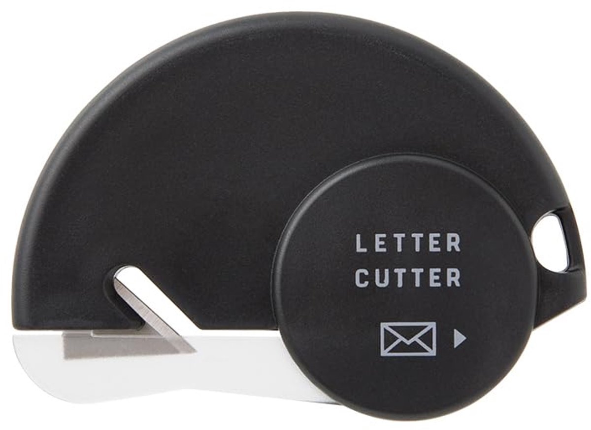 Namajunas - 2-stuks Draagbaar Mini briefopener - Met ketting - Veiligheid - Bureau Accessoires - Voor kantoor, studie en doe-het-zelvers - Zwart - Hobbymessen