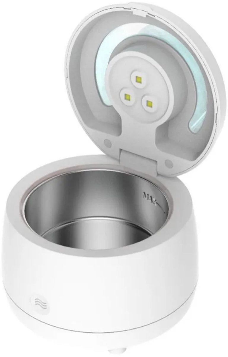 LISM-Deze ultrasone reiniger van 43 kHz is geschikt voor het ultrasoon reinigen van kunstgebitten, beugels, tandprotheses, tandenborstelkopjes en sieraden.