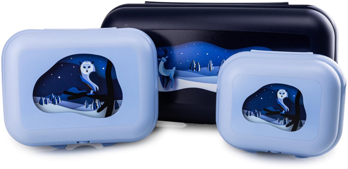 Solidchoice - Eco+ Winterzauber Lunchbox To Go Set in Lichtblauw