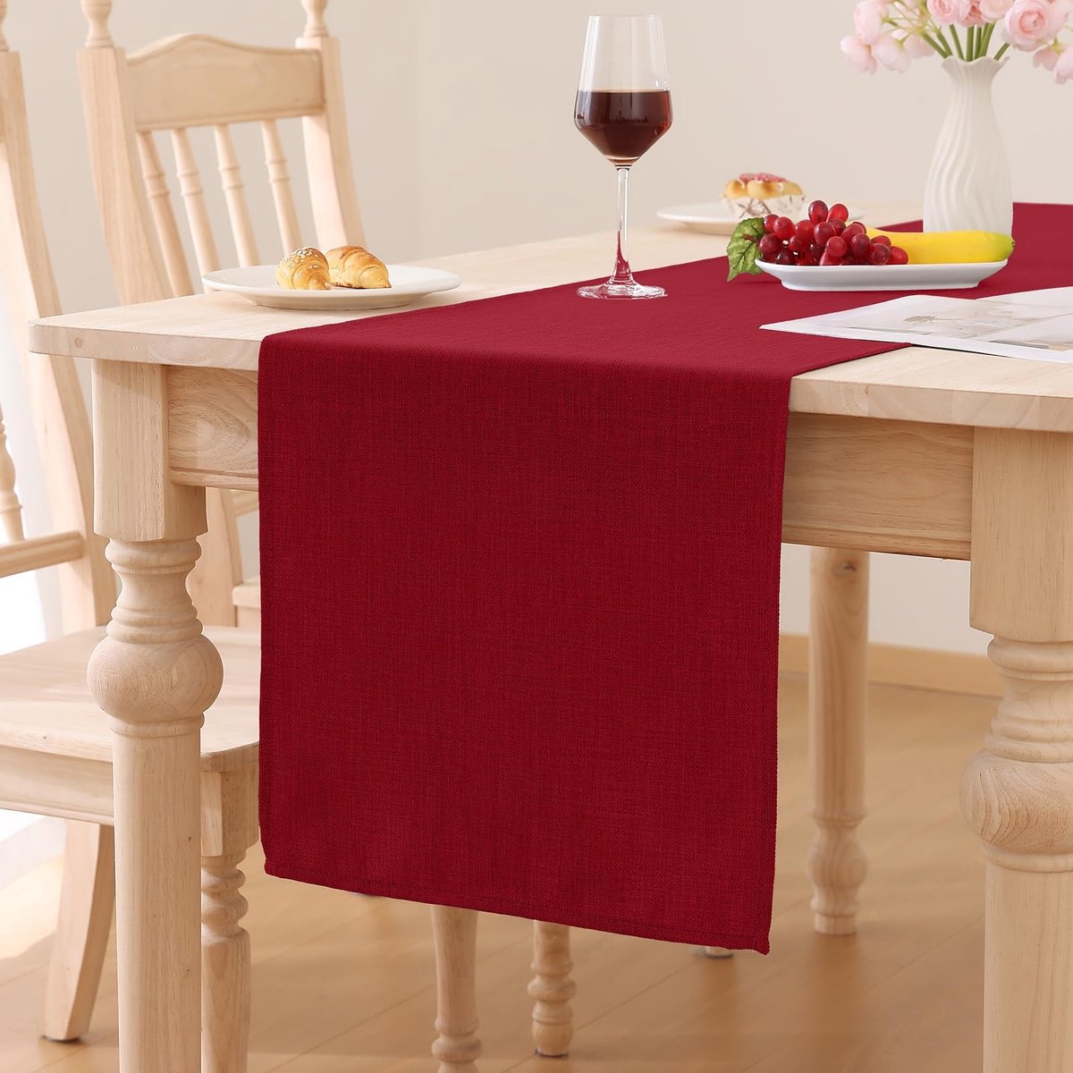 Solidchoice - Tafel Runner met Lotus Effect - 40 x 300 cm - Rood