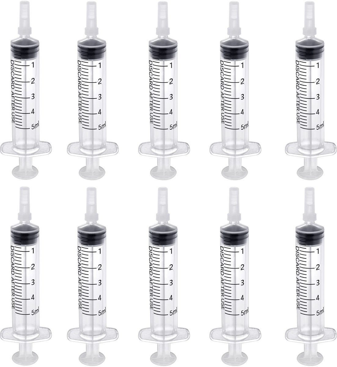 Solidchoice - 10 Stuks Spuiten Met Deksel, 5ML Doseerspuit
