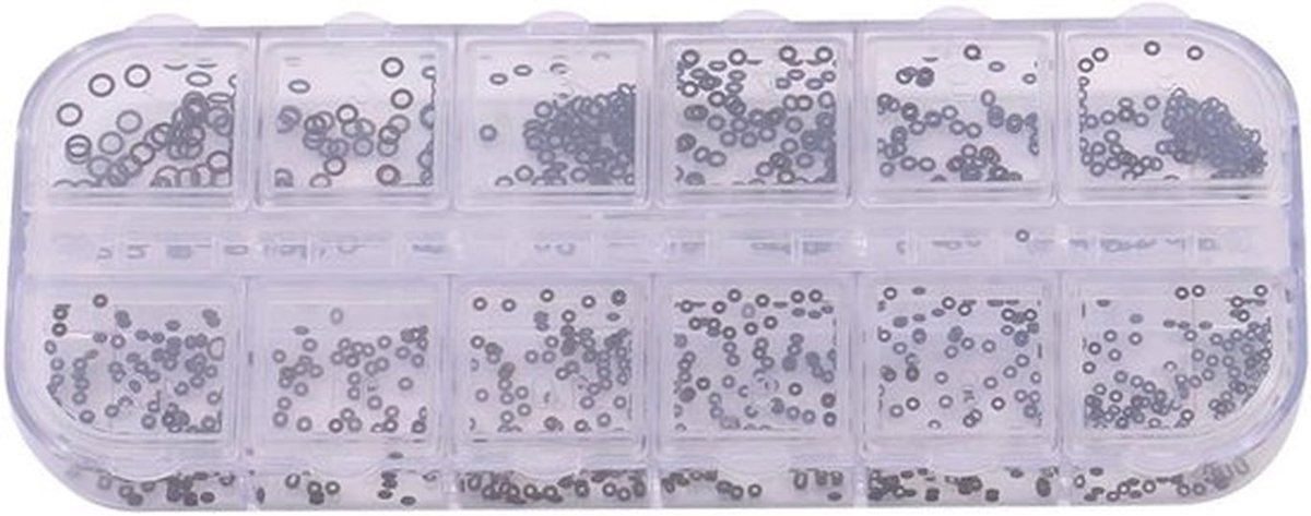 Assortiment van 12 Rubber O-Ringen in Diverse Maten voor Horloges en Sealing Toepassingen
