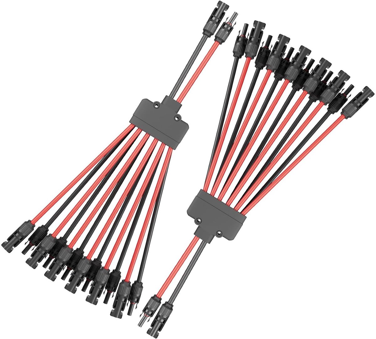 1 Pair Solar Cables, Y Distributor, 2 to 12 Splitter Solar Panels, Y Plugs, 30A, 1000V, Photovoltaic Connector, Male - ShopVlot