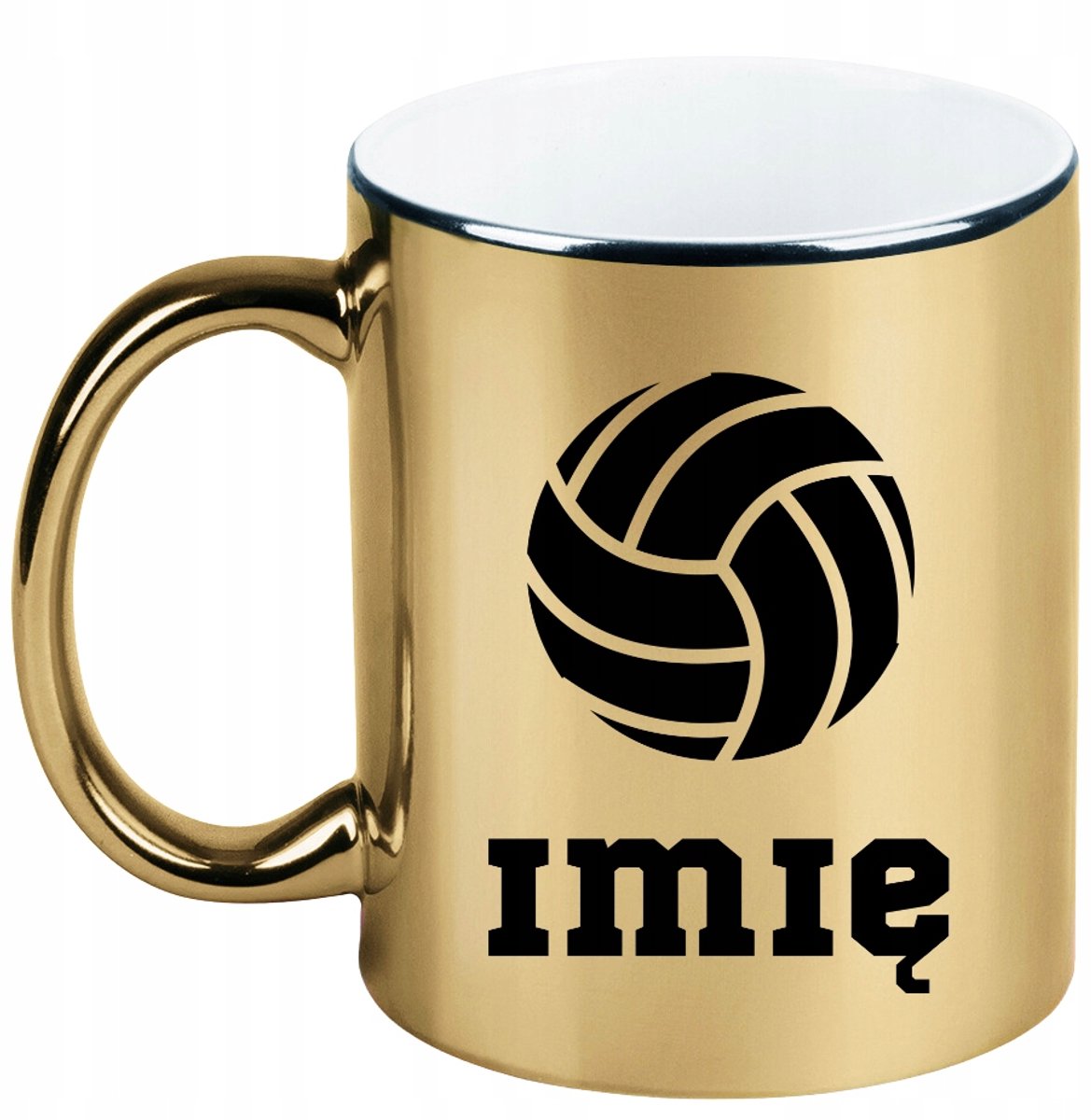 Gouden Mok Met Naam - Volleybal Fan Cadeau - 330 ml