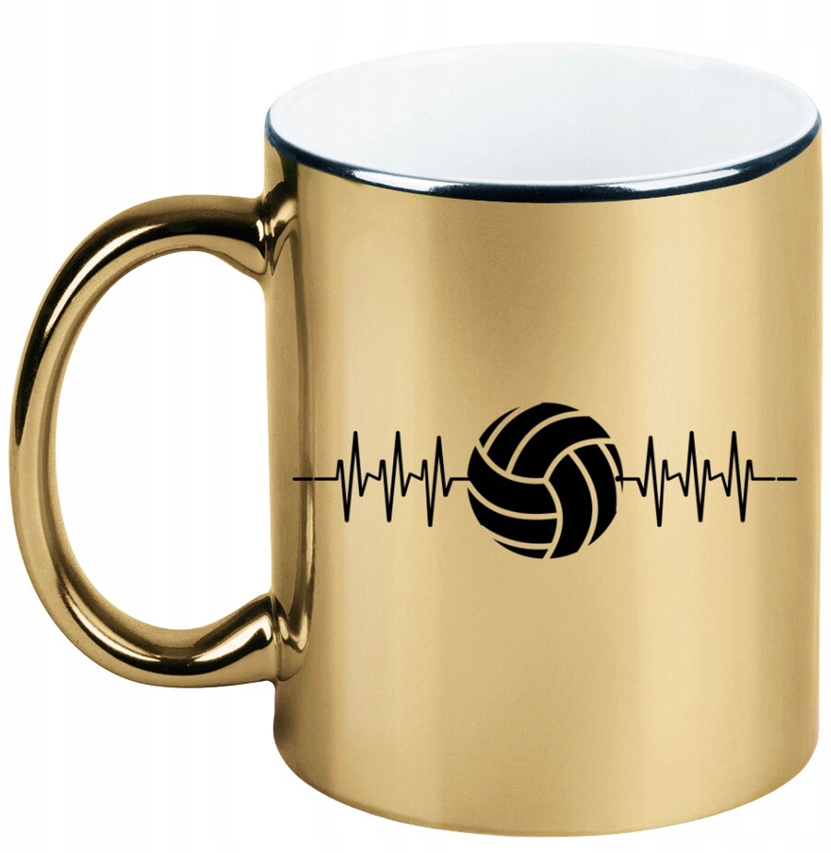 Gouden Mok Met Volleybal EKG & Naam - 330ml