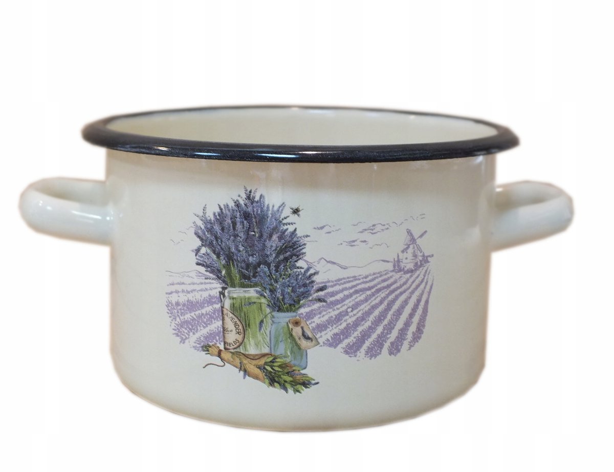 Net-Pol Emaille Pan 2L 16cm Lavendel - Zonder Deksel