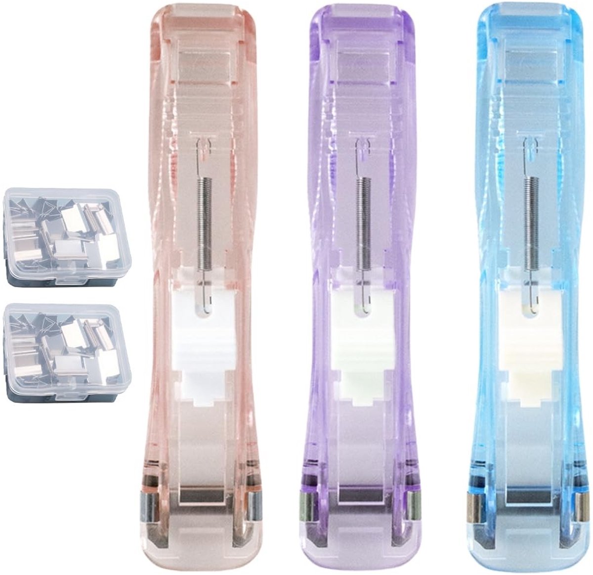 Solidchoice - Set van 3 Herbruikbare Klemmen met 200 RVS Clips voor Kantoor en School