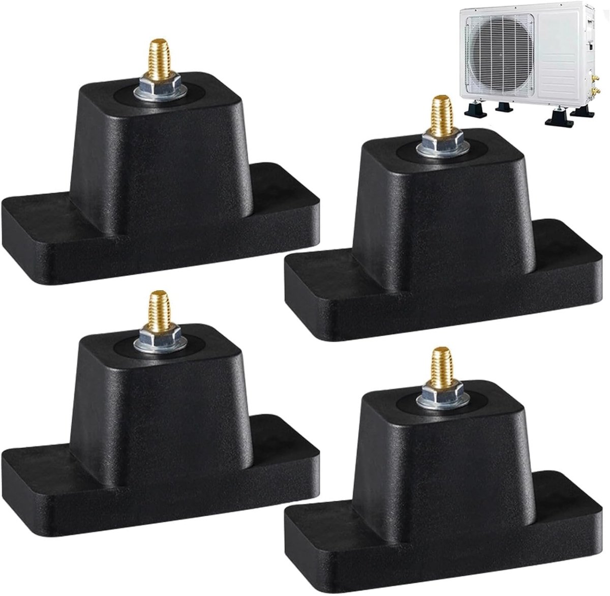 Solidchoice - Set van 4 Rubber Vibration Dampers voor Apparaten