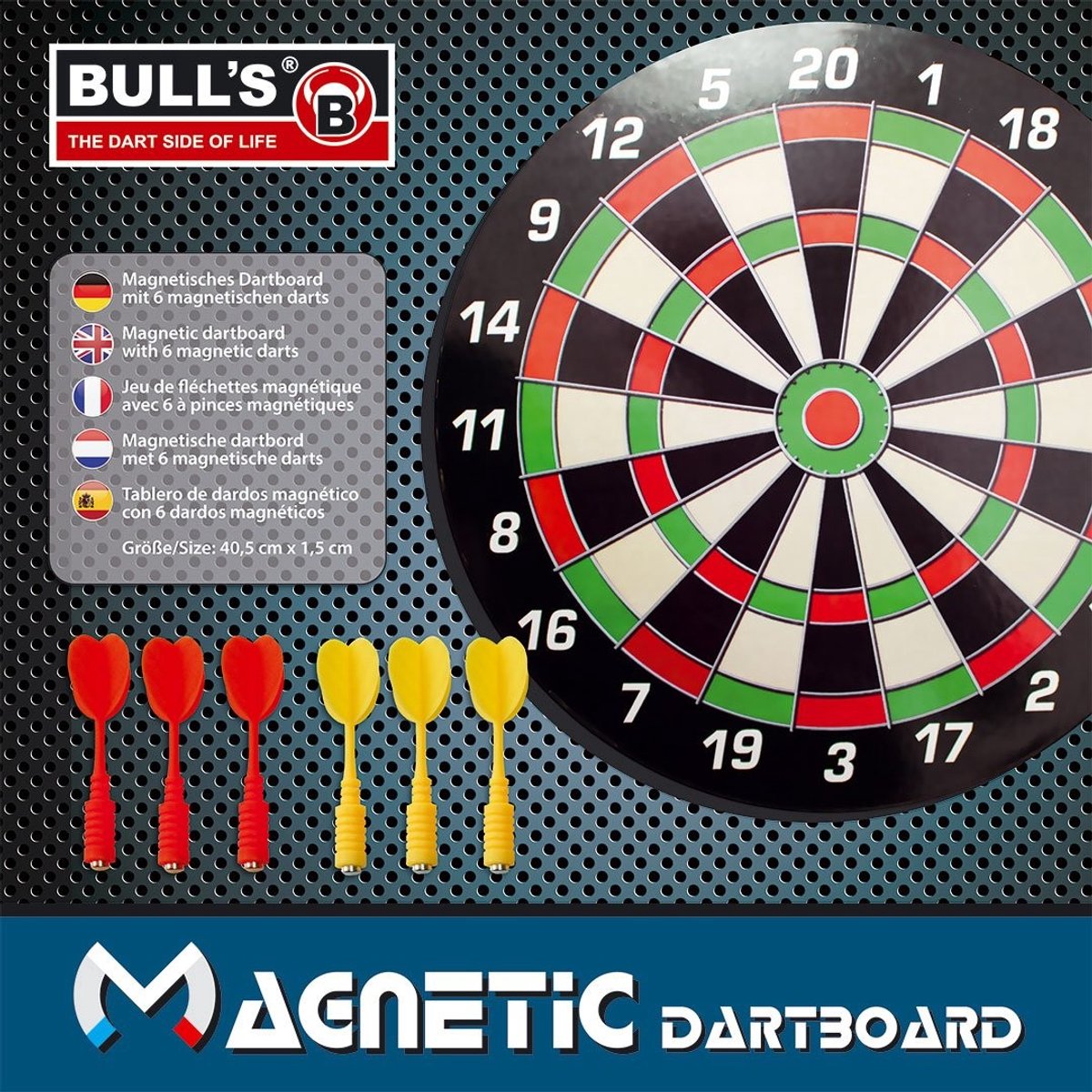 Solidchoice - Magnetisch Dartbord met 6 Pijlen, M