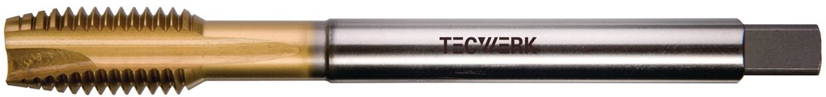 Machine tap DIN 376B M16x2mm HSS-Co TiN 6H TECWERK