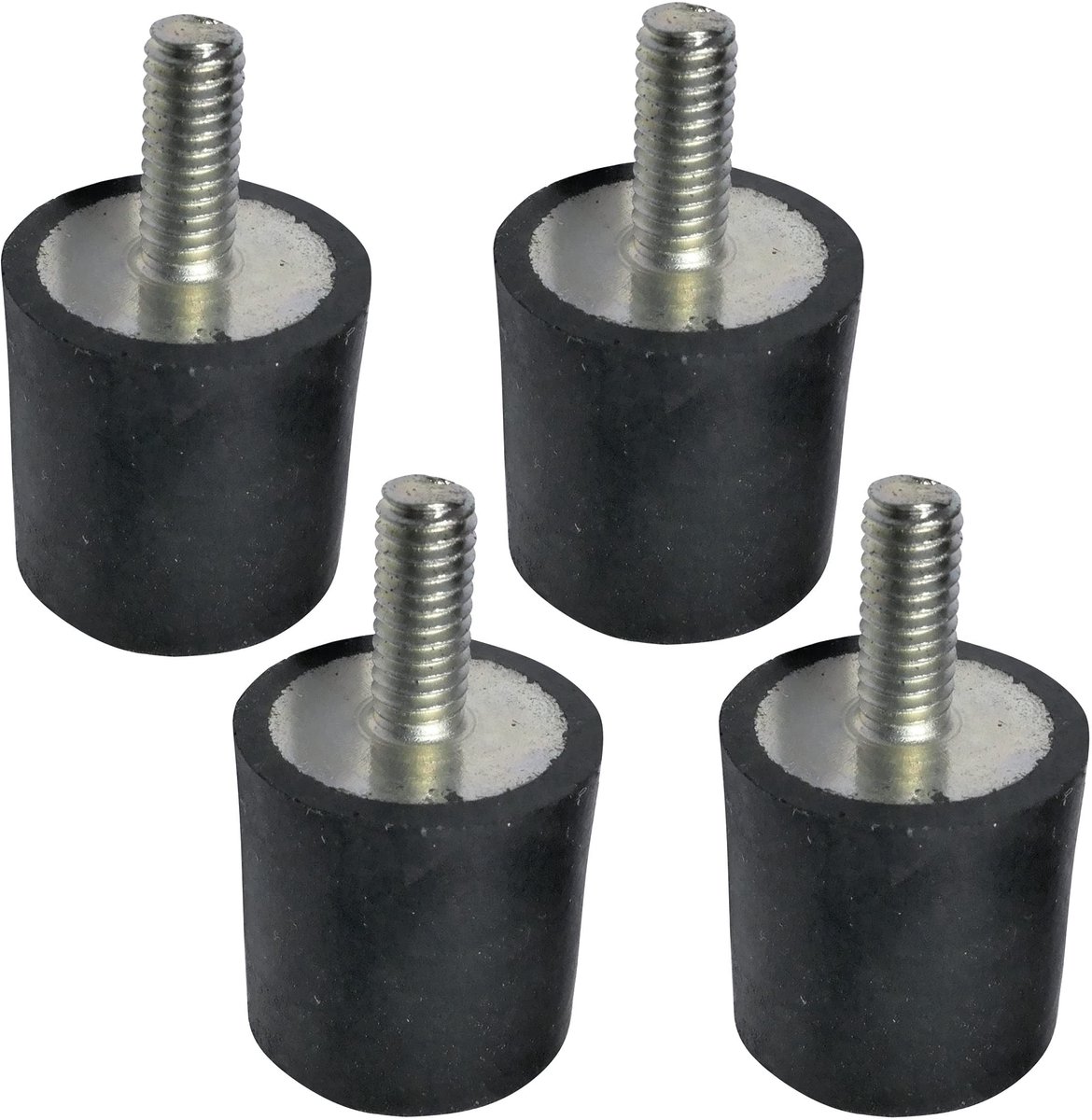 Solidchoice - Set van 4 Rubberen Buffers Ronde Voeten - Trillingsdempers voor Vloerbescherming