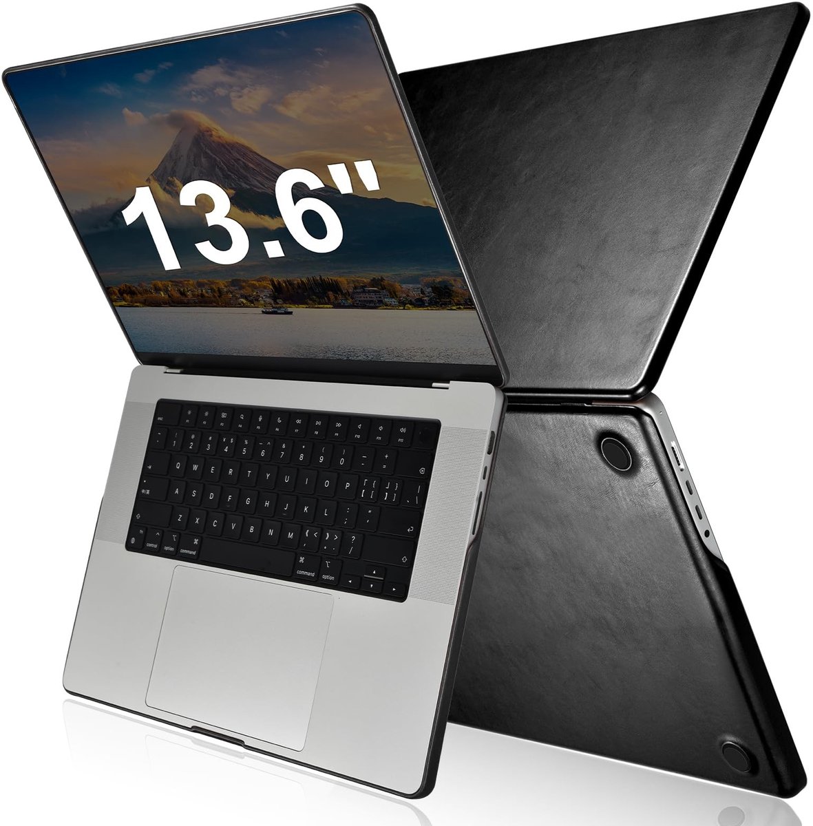 Solidchoice - Leren Hoes voor MacBook Air 13,6 Inch 2022 M2