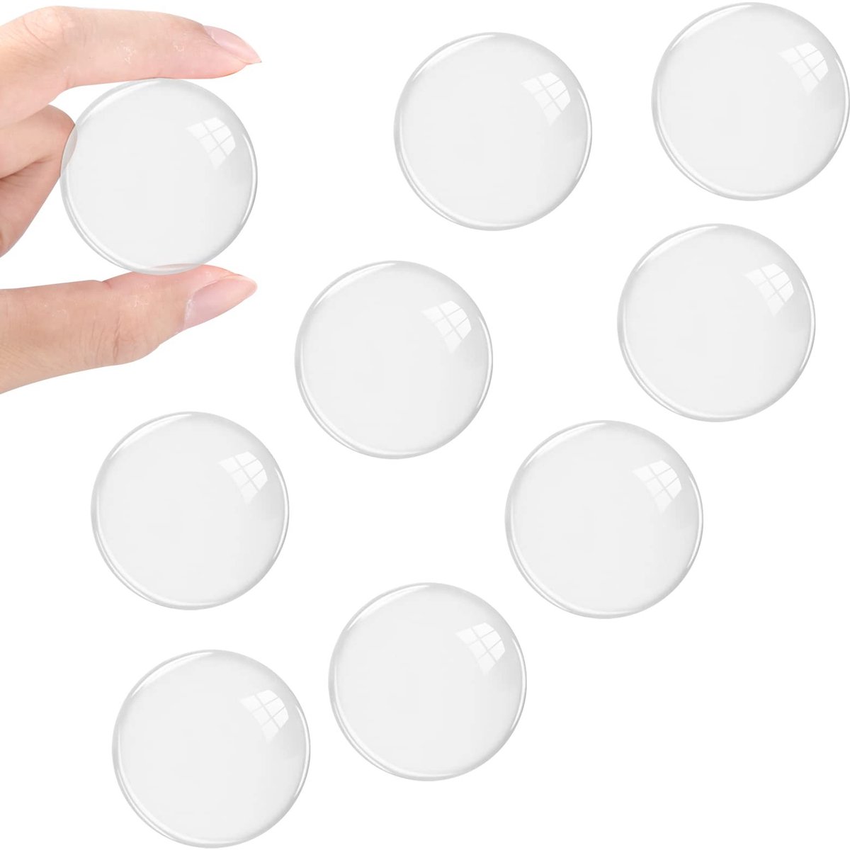 Solidchoice - Dempers voor Deuren, Set van 9, Transparante Wandbescherming