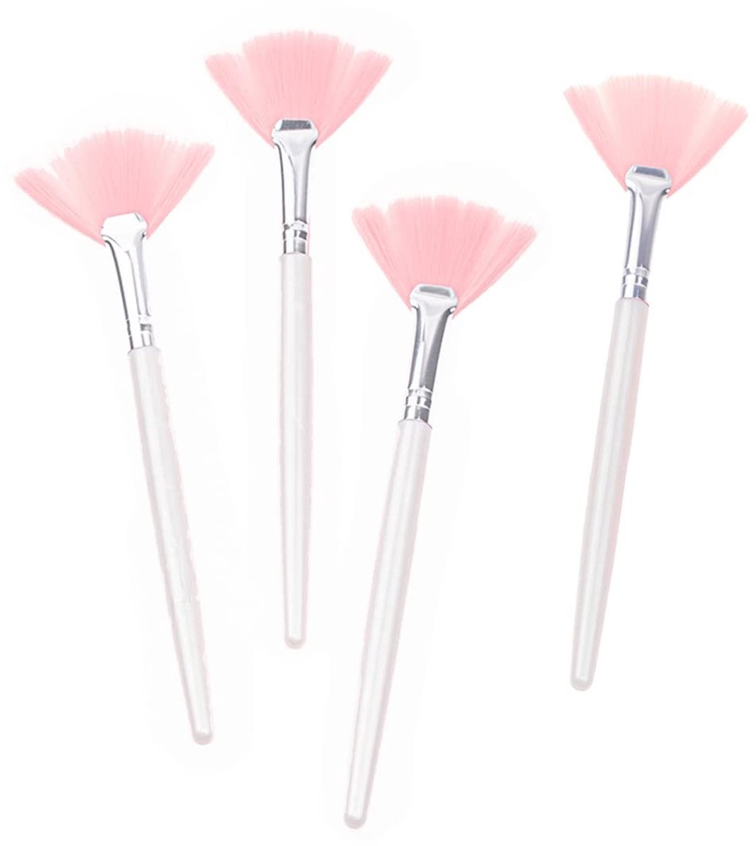 Solidchoice - Set van 4 Roze Maskerkwasten voor Make-up en Gezichtsverzorging
