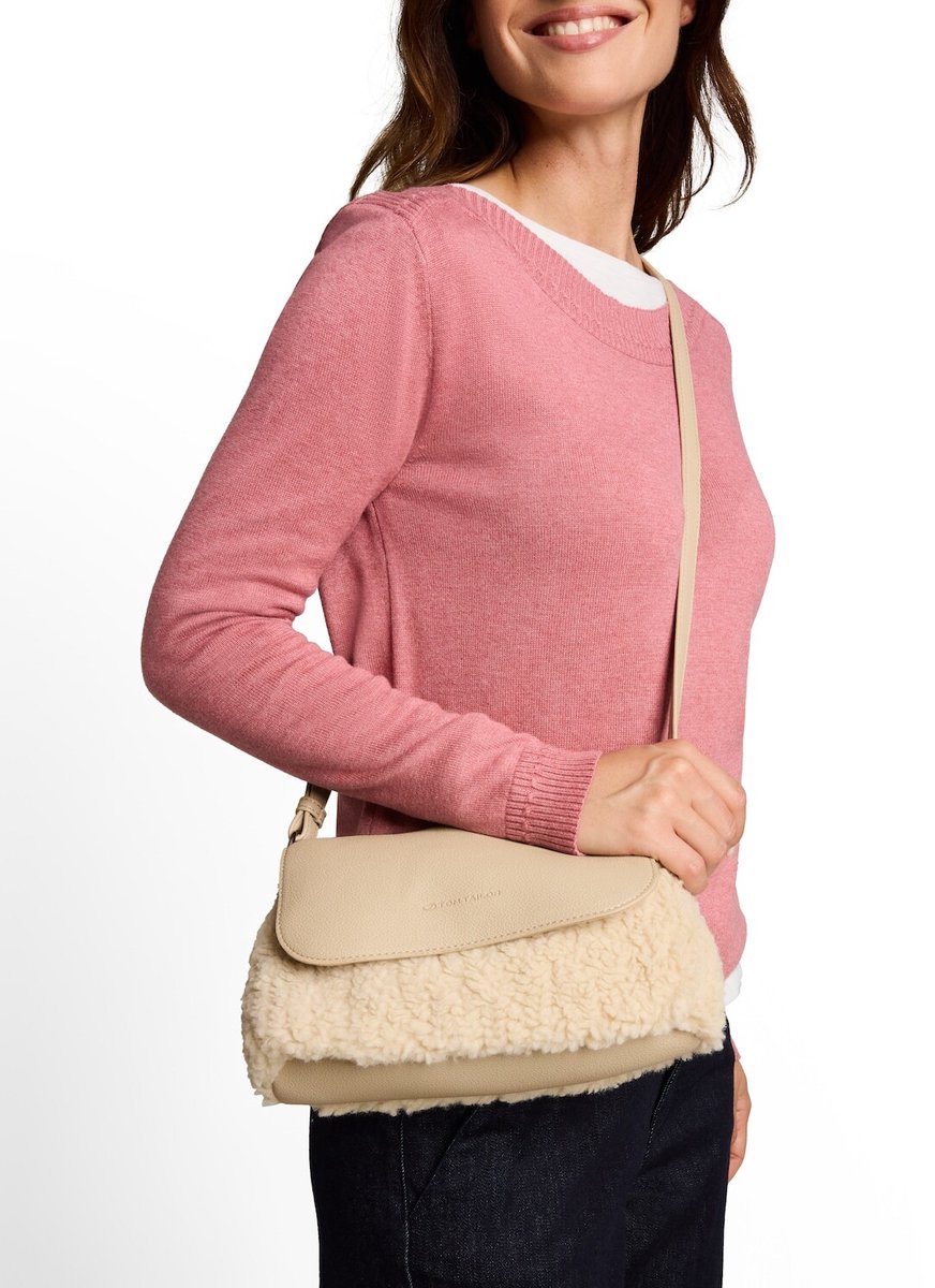 Tom Tailor - TTZELINA S schoudertas met teddybont - Maat ONESIZE - beige / beige