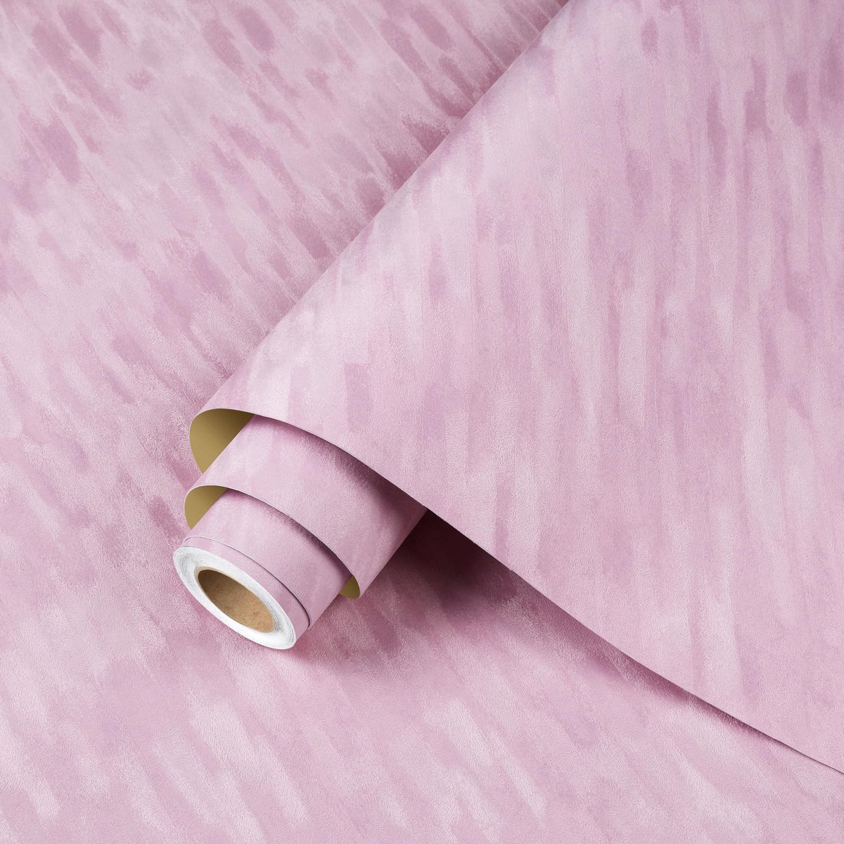 Solidchoice - Roze Zelfklevend Behang Fluweelstof 44,5 CM x 2 M