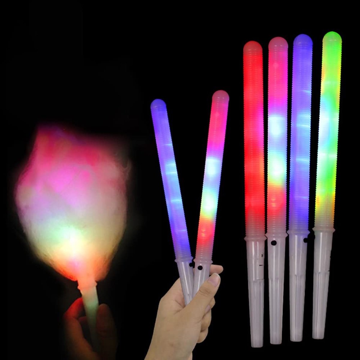 Solidchoice - LED Gloeiende Stokjes voor Suikerspinmachine met 7 Kleurmodi