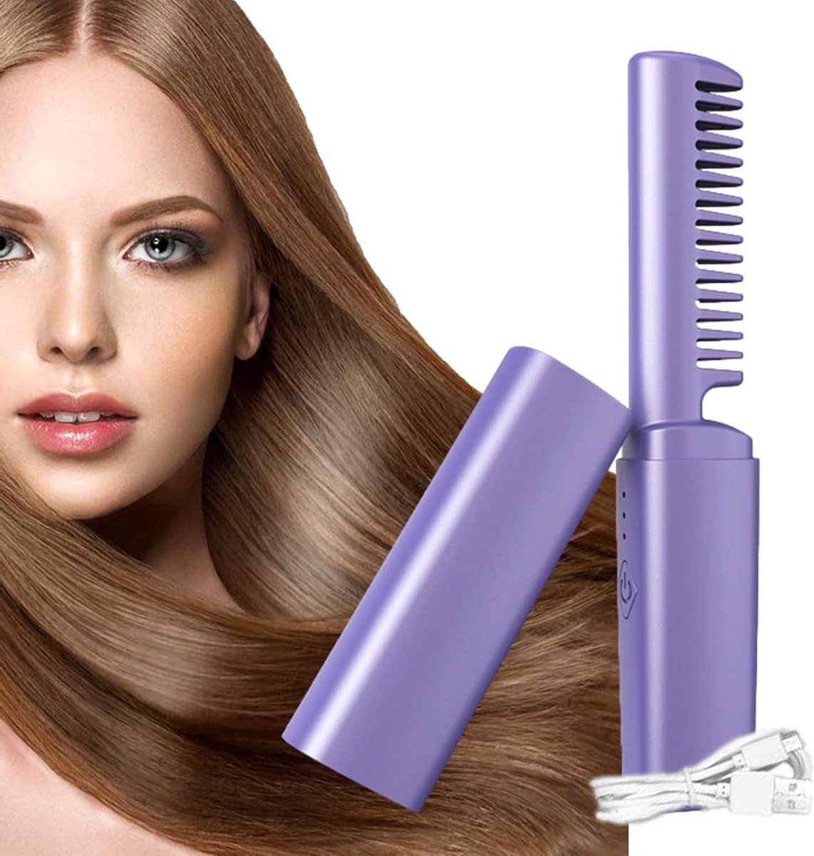 Draagbare Stijltang - Krultang Stijltang - Haar Stylen - 3 Temperatuurinstellingen - 18.6 cm - Wit