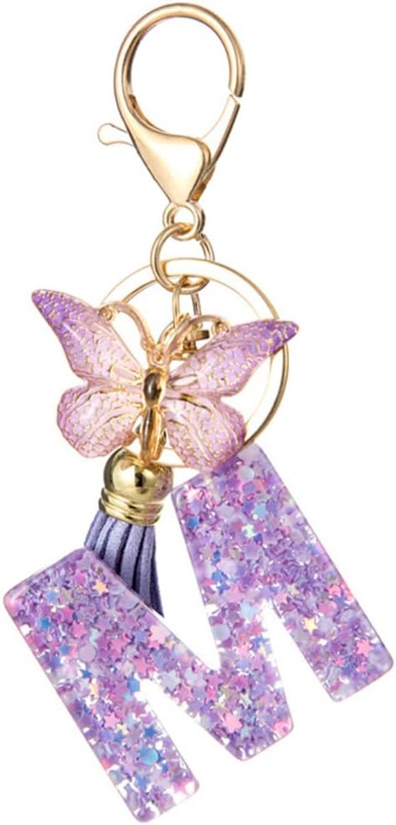 Hangslot met Vlinder Hanger - Kunststof Sleutelhanger - Meisjesaccessoire - Perfect voor Tassen - SnelShoppen
