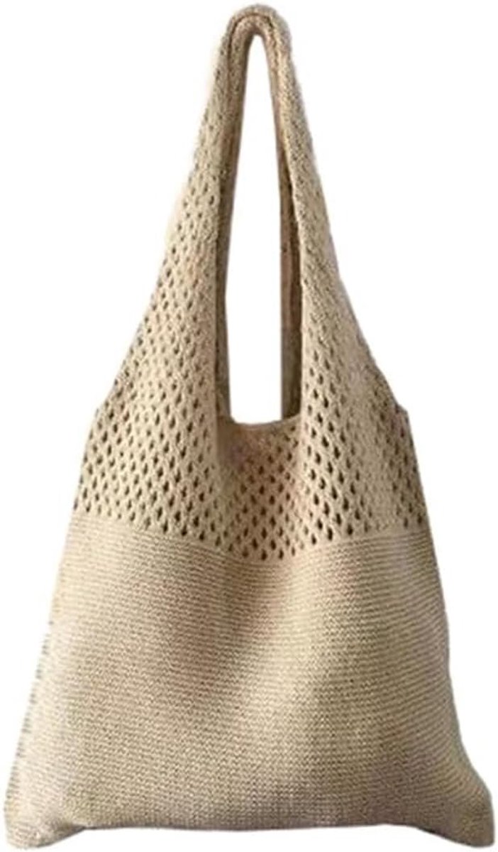 Gevlochten tas - gebreide strandtas - boho stijl - ideale zomertas voor op reis - SnelShoppen