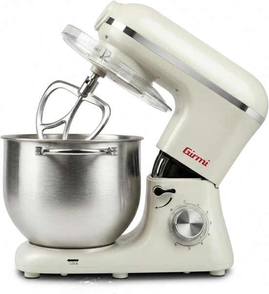 Kneedmachine - Keukenmachine Planetaire Mixer - Brooddeeg Maken - Grote 8L Kom - 8 Liter - Beige — afbeelding 4