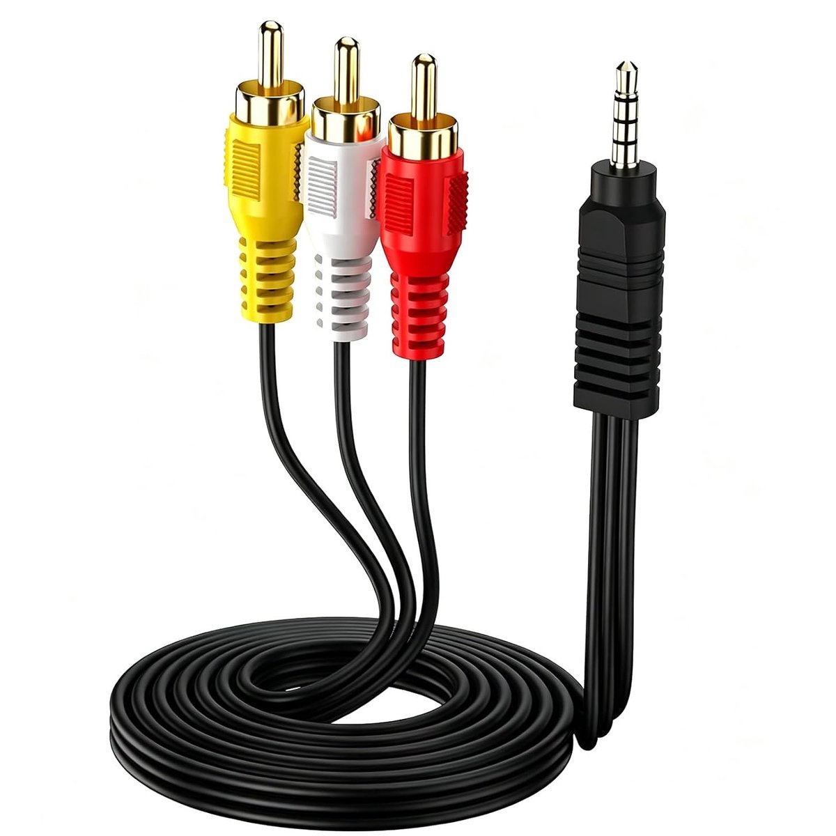 AV-kabel 1,5 m - RCA aansluiting - 0,3 cm dikte - ideaal voor videoverbindingen - SnelShoppen